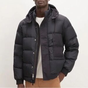 Everlane The ReNew Short Black Winter Outdoor Hooded Quilted Puffer Coat Medium